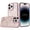 Pink, variant on For iPhone 14 PRO MAX 6.7 in.Case Full Glitter Flakes with Cute Butterflies