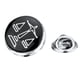 thumbnail image 4 of 2x Insignia negra forma forma forma Coll Pin justicia de hombres mujeres broche boda decoración Hugo Insignias de solapa de cuello, 4 of 9