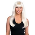 thumbnail image 3 of Wonderland Costume Halloween Banging Long Straight Wig for Adult, Blonde, 3 of 4