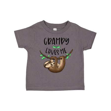

Inktastic Grampy Loves Me Cute Sloth and Baby Gift Toddler Boy or Toddler Girl T-Shirt