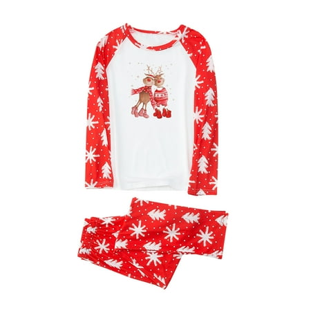 

YOTAMI Christmas Pajamas Sets for Men Women Christmas Matching Sets Family Christmas Pajamas Xmas Sleepwear L Red #27
