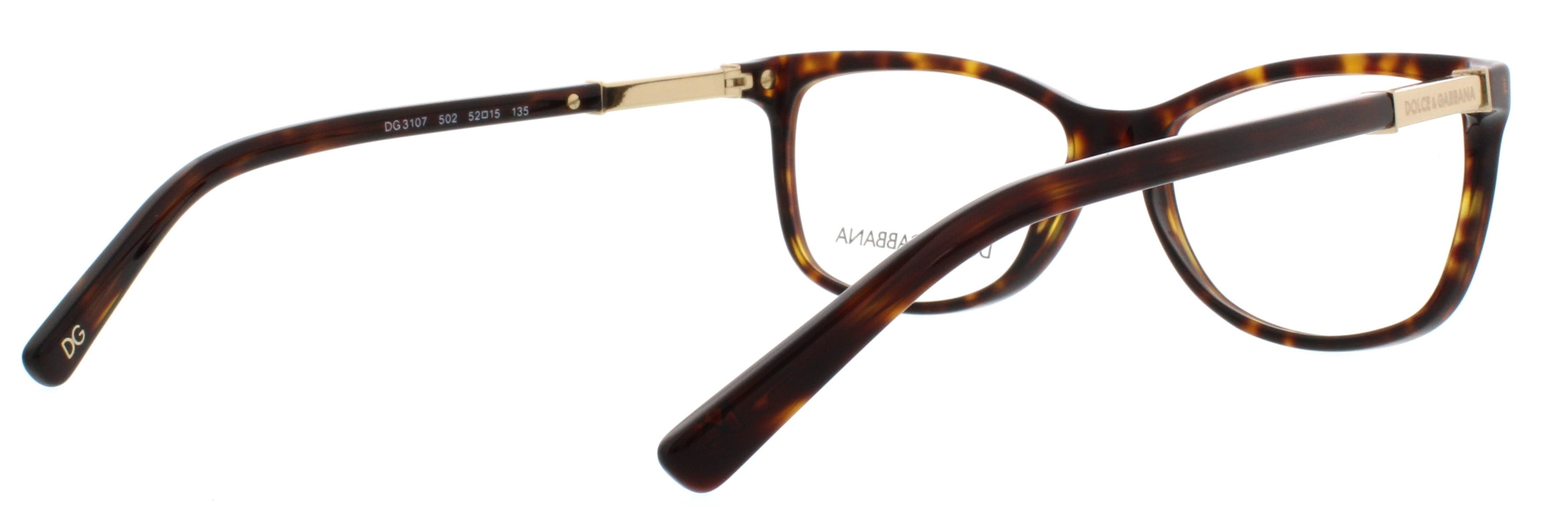 Dolce & Gabbana DG3107 Eyeglasses-502 Havana-52mm Dolce & Gabbana DG3107 Eyeglasses-502 Havana-52mm