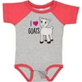 thumbnail image 3 of Inktastic I Love Goats Cute Goat Boys or Girls Baby Bodysuit, 3 of 5