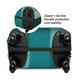 thumbnail image 2 of Balery Teal Color Funda de equipaje, fundas para maletas, elástica, lavable, protector de maletas, compatible con maletas de 18 a 32 pulgadas-X-Large, 2 of 7