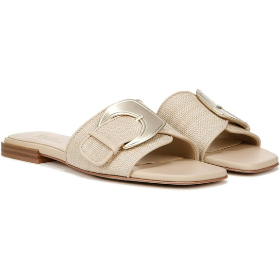 27 Edit Naturalizer Women's Naomi 2 Slide Sandal Coastal Tan Straw Fabric 9.5M