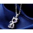 thumbnail image 3 of Kitten Cat Pendant Necklace for  Women Purple Cubic Zirconia Ginger Lyne Collection, 3 of 5