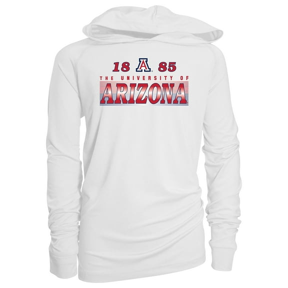 Youth Garb White Arizona Wildcats Marley Long Sleeve Raglan Hoodie Sunshirt