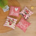 thumbnail image 3 of Mothers Day Pillow Covers 18x18 Set of 4 Pink Velvet Mom Throw Pillow Covers Carnation Floral Cushion Covers Pillow Case Gift for Mother Mom Birthday Home Outdoor Sofa Decoration (18), 3 of 5