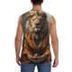 thumbnail image 4 of Fotbe Jungle Meditating Lion Men's Camiseta sin Mangas Estampada para Hombres, Playera Casual para Gimnasio, Entrenamiento, Playa-Medium, 4 of 7