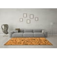 thumbnail image 3 of Ahgly Company Indoor Round Abstract Orange Modern Area Rugs, 5' Round, 3 of 4