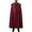 Burgundy, variant on SAWOBUUN Unisex Medieval Royal Cape with Beaded Shoulder Pads & Chain Accents Halloween Cloak for Stage Performance