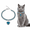 Blue, variant on Crystal Gem Pet Necklace, Rhinestone Heart Pendant Dog Cat Collar for Daily Wear, Multiple Sizes
