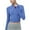 Blue, variant on Womens Long Sleeved Training Suit Stand Up Neck Double Pocket Yoga Coat Double Headed Zipper Sports Tops