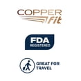 thumbnail image 7 of Copper Fit Compression Socks, Wide Calf, Silky-Soft, Hydrating, Unisex, Black, S/M, 7 of 7