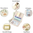 thumbnail image 4 of LOUEBICA Small Wallets for Women Bifold Vegan Leather Wallet RFID Blocking Floral Pattern Card Holder with Zipper Pocket, 4 of 7