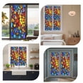 thumbnail image 7 of Blue Red Yellow Window Privacy Film, Modern Colored Rainbow Stained Glass Static Cling UV Sun Blocking Heat Control Window Tint Day and Night, Non-Adhesive One Way Windows Privacy Cover 17.7''x78.7'', 7 of 7