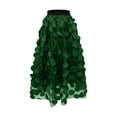 thumbnail image 6 of WTXUE Skirts for Women, Retro A-Line Skirt Half Length Skirt Women's3 D Polka Dotted Yarn Skirt High Waist, Green2 S, 6 of 7
