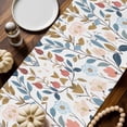 thumbnail image 2 of Spring Flower Cotton Linen Table Runner, Washable Table Runners for Kitchen, Dining Room, Holiday, Home Party Table Decor, 13x72 Inches, 2 of 9
