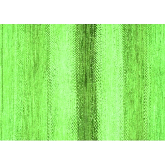 Ahgly Company Indoor Rectangle Solid Green Modern Area Rugs, 2' x 4'