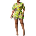 thumbnail image 1 of Txlixc Ropa deportiva de verano para mujeres, impresión foliar Txlixc  moda, 1 of 5