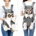 thumbnail image 4 of Sac à Dos pour Animaux de Compagnie pour Chiens de Chat avant Sac de Voyage pour Chiens de Petite Taille Bouledogue Chiot Rayures Rouges et Bleues, 4 of 4