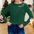 thumbnail image 5 of JTZGDY Merry Christmas Sweatshirts for Women Funny Xmas Tree Santa Claus Print Long Sleeve Holiday Season Pullover Tops Loose Oversized Casual Graphic T-Shirts Green#03 XXL, 5 of 5