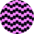 thumbnail image 1 of Ahgly Company Indoor Round Abstract Purple Modern Area Rugs, 4' Round, 1 of 4