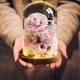 thumbnail image 3 of Infinity Rose Eternal Rose Flower Glass Cover with Led Light Preserved Real Infinity Glass Dome Romantic Home Decor Bedroom Light Long-lasting, 3 of 8