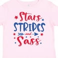 thumbnail image 4 of Inktastic 4th of July Stars Stripes and Sass Blue and Red Stars Girls Toddler T-Shirt, 4 of 5