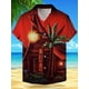thumbnail image 3 of Camisa hawaiana de vacaciones con máscara tropical para hombre, camiseta de manga corta para exteriores, vacaciones hawaianas, camisa hawaiana de verano, camisa naranja, 3 of 4