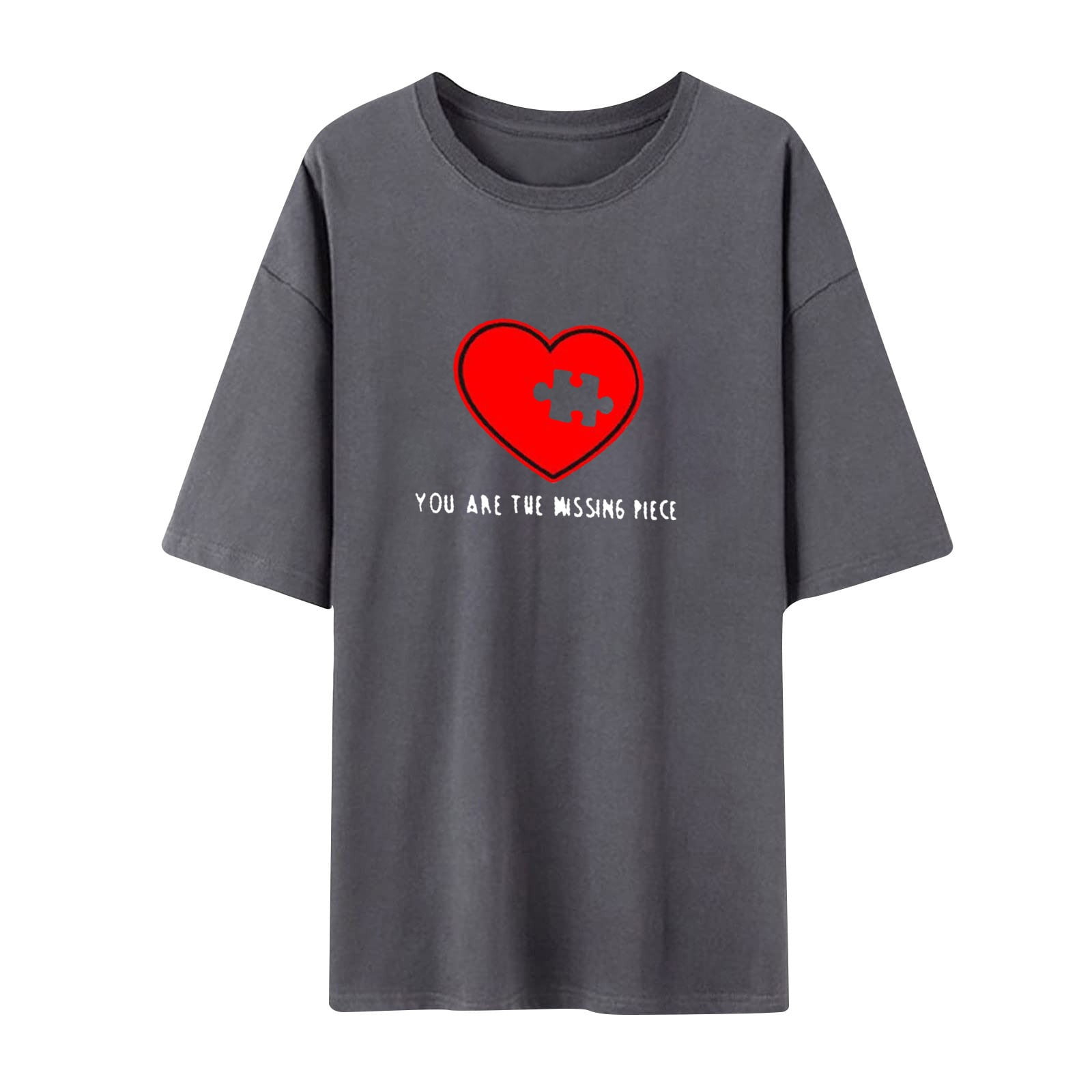 HAPIMO Crewneck Fashion Tops Men's Summer Shirts Casual Loose Fit Tee