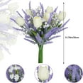 thumbnail image 2 of Scheam Artificial Flowers Bouquet,Fake Plastic Lavender with White Tulips,Wedding Table Centerpieces Floral Arrangements,for Decoration Home Birthday Party 12 Pieces, 2 of 7