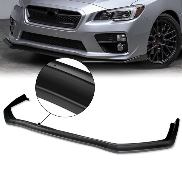 For 15 To 21 Subaru Wrx Sti Sedan 3pcs Matte Black Cs Style Car Front Bumper Lip Guard Body Kit 16 17 18 19 Walmart Com