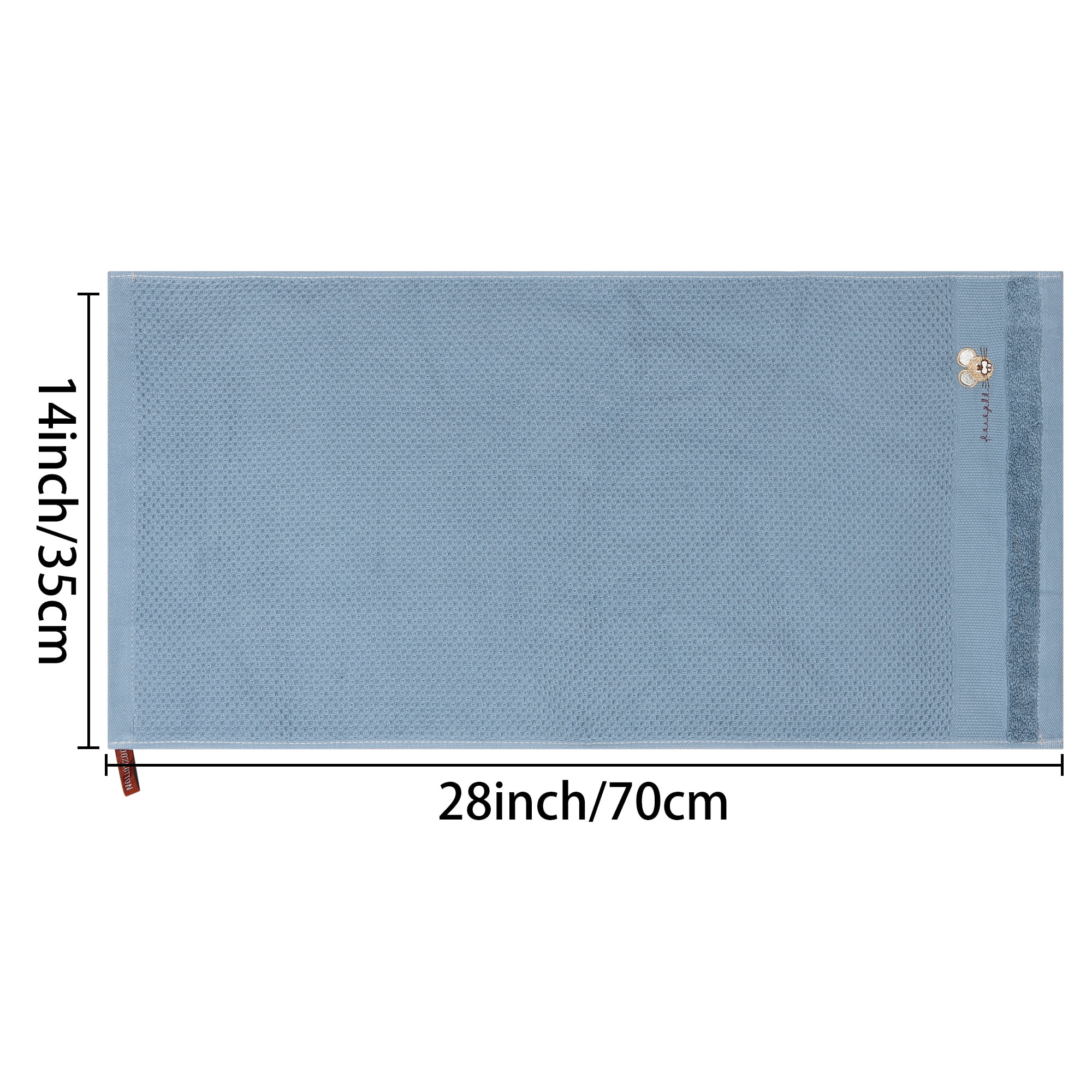 REGALWOVEN Cotton Cleaning Cloth, 6 Pack Cleaning Rag Solid Kitchen Towels for Dish Drying Washing Lint Free Rags Blue 14' x 28'