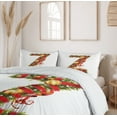 thumbnail image 6 of Ambesonne Christmas Alphabet Duvet Cover Sets, Z Letter, 2-King, Pearl and Olive Green, 6 of 7