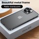 thumbnail image 2 of Luxury Electroplated Metal Frame Case For iPhone 11 12 13 Pro Max 12 13 Mini Acrylic Back Plate Lens Protective Cover Phone Case, 2 of 5