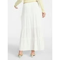 thumbnail image 3 of No Boundaries Side Tie Tiered Maxi Skirt, Women's and Women's Plus Sizes XXS-4X, 3 of 7