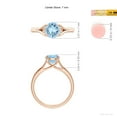 thumbnail image 5 of Angara Natural 1.12 Ct. Aquamarine Solitaire Ring in 14K Rose Gold for Women (Ring Size: 6), 5 of 10