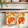 thumbnail image 7 of Burnt Orange Leaves Kitchen Towels Set of 4, Elegant Botanical Vintage Art Absorbent Dish Towels for Kitchen, Microfiber Hand Towel, Quick Drying Tea Towel for Cleaning Decorative Dishcloths, 7 of 7