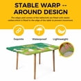 thumbnail image 4 of Happy Easter Table Cloths for 5 Foot Rectangle Tables, Rabbits Eggs Spring Daisy Floral Grass Green Patio Waterproof Elastic Fitted Tablecloths, Washable Rectangular Table Cover for Camping, 4 of 8