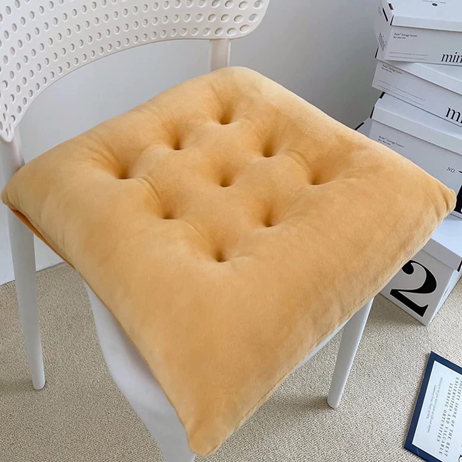 Yellow dining chair cushions hotsell