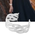 thumbnail image 2 of Brazalete de cobre Qarigey Chapado en plata estilo étnico para mujer, 2 of 6