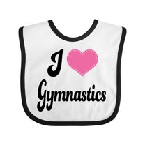 Inktastic I Love Gymnastics Girls Baby Bib