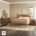 thumbnail image 3 of Walker Edison Vivienne Easy Assembly 3-Piece Solid Wood Bedroom Set with Queen Bed Frame, 2-Drawer Nightstand, and 6-Drawer Dresser - Dark Brown, 3 of 11