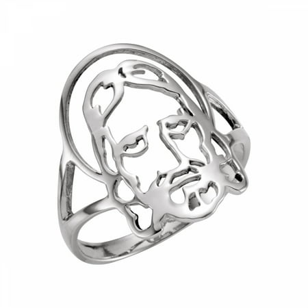 Chastity Promise Rings Face of Jesus Ring R16615 / Sterling Silver / Size 06.00 Ladies / Polished / Face Of Jesus Chastity Ring ()