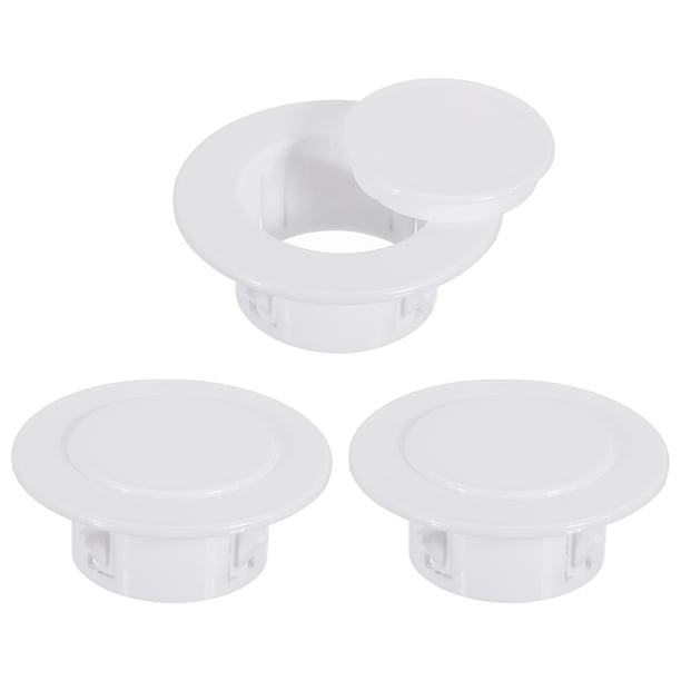 Uxcell 3pcs Cubierta de Agujero de Pared para Aire Acondicionado PP 2" (50mm) Ajuste para Agujero de 2-2.3" Blanco