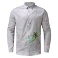 thumbnail image 5 of Hombres Casual Botones Playa Sin Posicionamiento Estampado Turndown Cardigan Camisa de Manga Larga Odeerbi ODB-6, 5 of 5