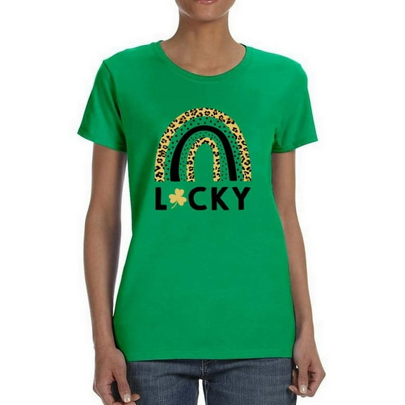 Lucky Rainbow T-Shirt Women -Smartprints Designs, Female Medium