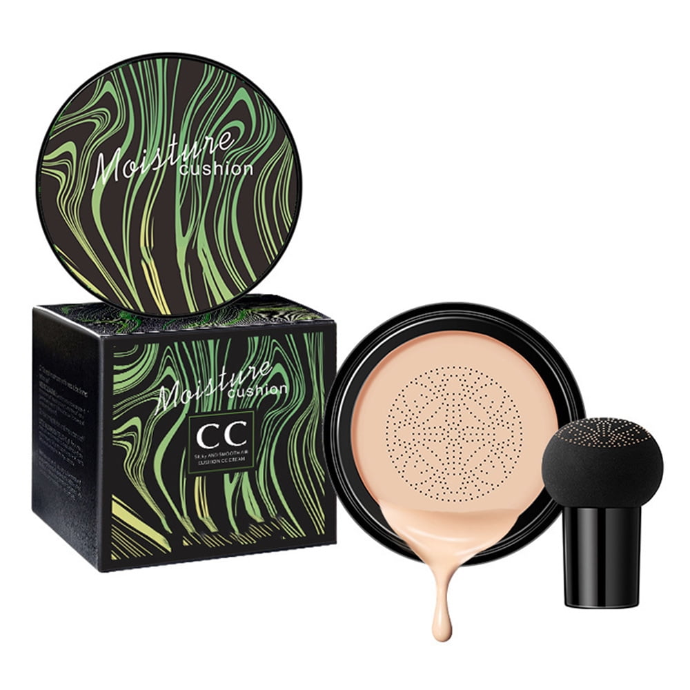 Dicasser Air Cushion CC Cream Mushroom Head Foundation, Moisturizing BB Cream Makeup Long Lasting Matte Concealer (1PC, Natural)