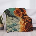 thumbnail image 3 of Fotbe Space Adventurer Cat Manta de Franela con Estampado, Manta Ultrasuave para Cama, Sofá, Auto, Hipoalergénica y Antibolitas-40"x30", 3 of 6